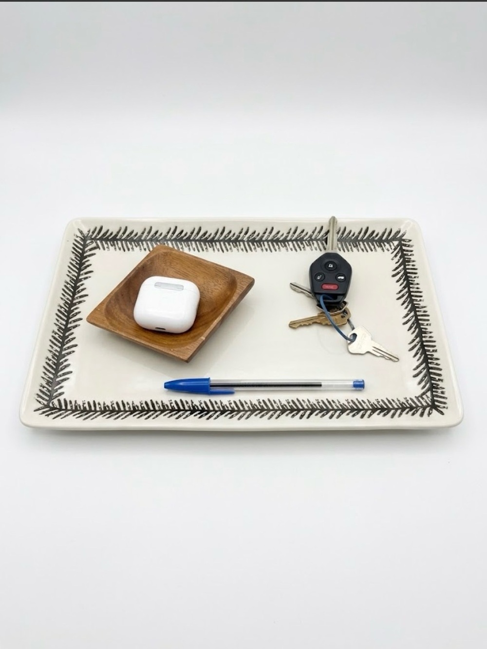 Nate Berkus Stoneware Fern Tray use as traditional serving tray- catchall